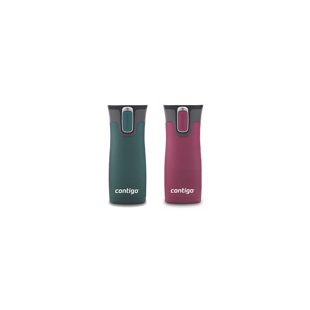 Contigo® West Loop 2.0 Stainless Steel Travel Mug with AUTOSEAL® Lid, 16oz, 2-Pack