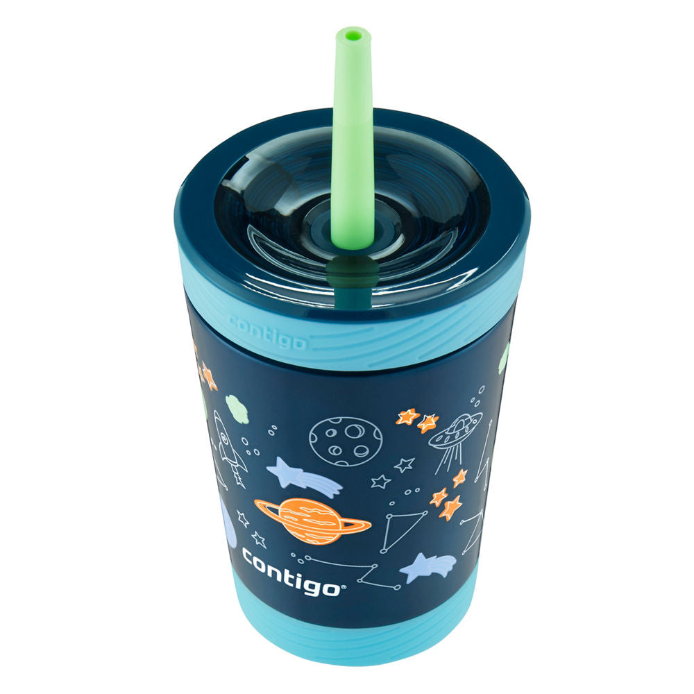 Kids Spill-Proof Stainless Steel Tumbler with Straw and THERMALOCK®, 12 oz