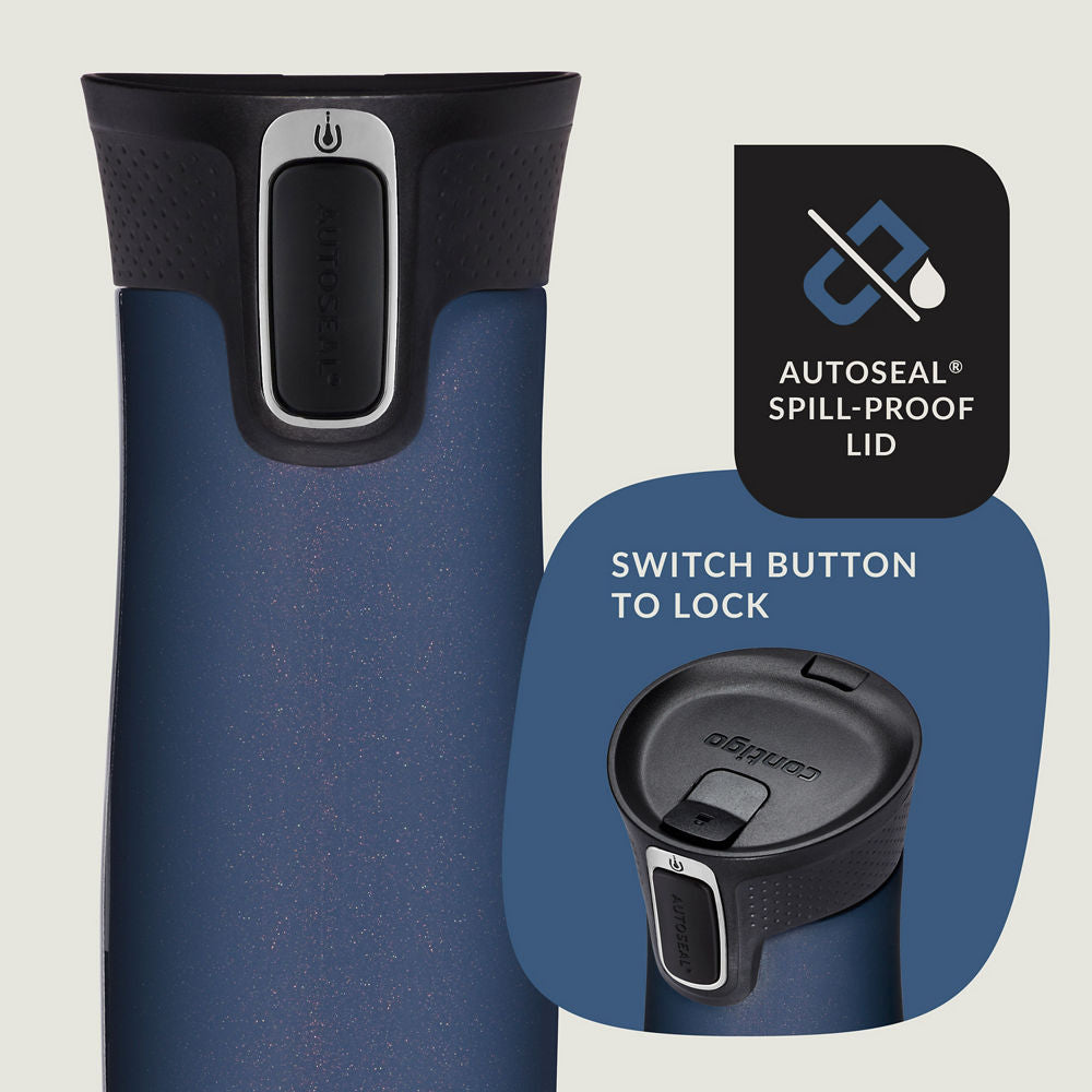 AUTOSEAL® West Loop Vacuum-Insulated Stainless Steel Travel Mug with Easy-Clean Lid,  20 oz