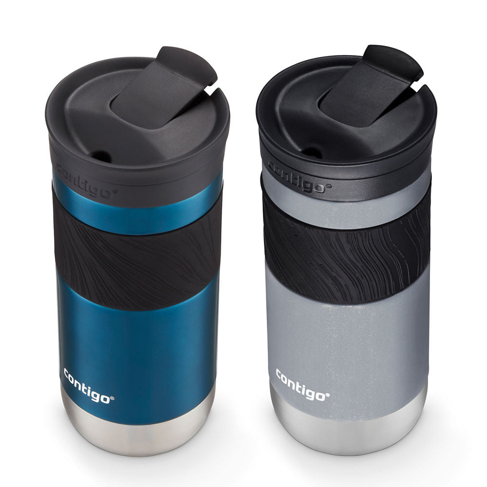Contigo® Byron 2.0 Stainless Steel Travel Mug with SNAPSEAL™ Lid and Grip, 16oz, 2-Pack