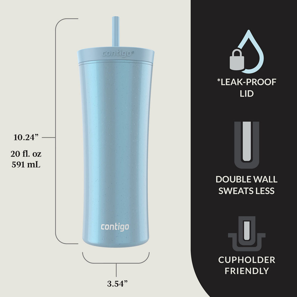 Contigo® AUTOCLOSE® Shake & Go® 20oz, Tumbler, Glacier