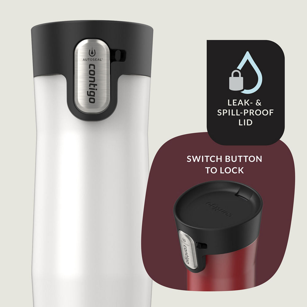 Contigo® West Loop 3.0 Stainless Steel Travel Mug with AUTOSEAL® Lid, 16oz, 2-Pack