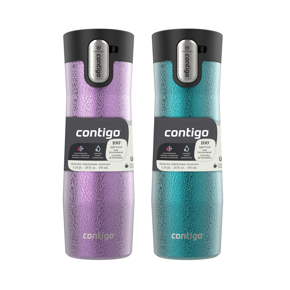 Contigo® West Loop 3.0 Stainless Steel Travel Mug with AUTOSEAL® Lid, 20oz, 2-Pack