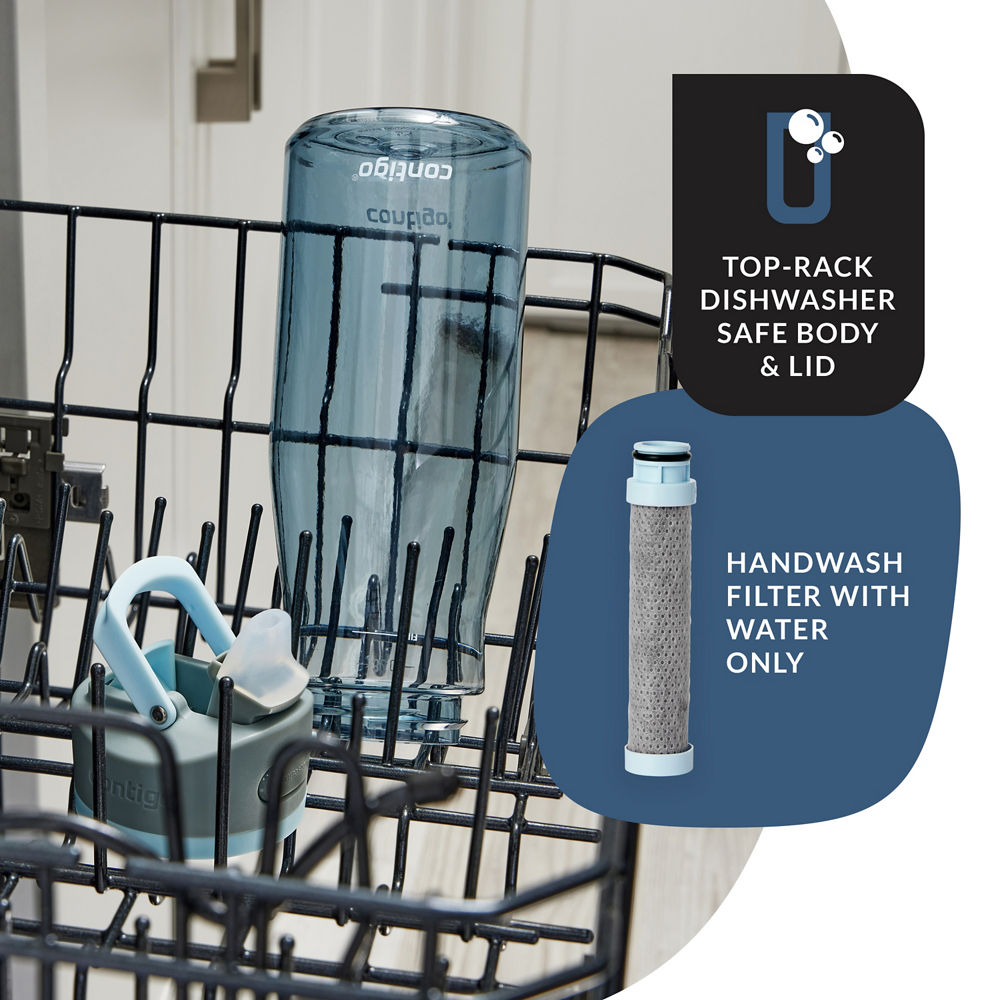 Contigo® Wells Plastic Filter Water Bottle with AUTOSPOUT® Straw Lid, 32 Oz.