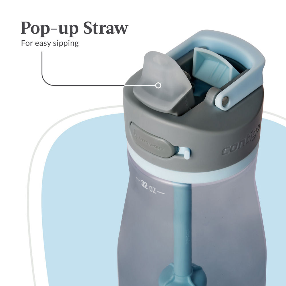 Contigo® Wells Plastic Filter Water Bottle with AUTOSPOUT® Straw Lid, 32 Oz.